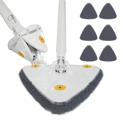 Twist & Clean Mop™ – Triangulaire Rotatif 360° avec Manche Télescopique
