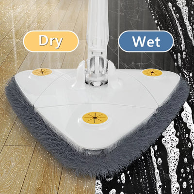 Twist & Clean Mop™ – Triangulaire Rotatif 360° avec Manche Télescopique