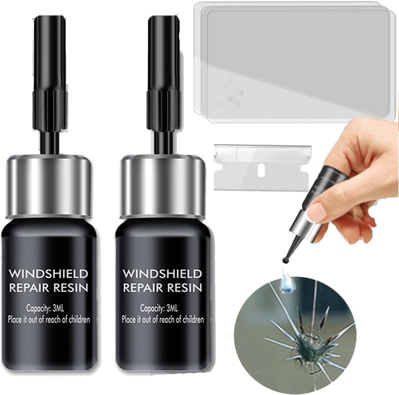 2x Boites Glass Repair Kit