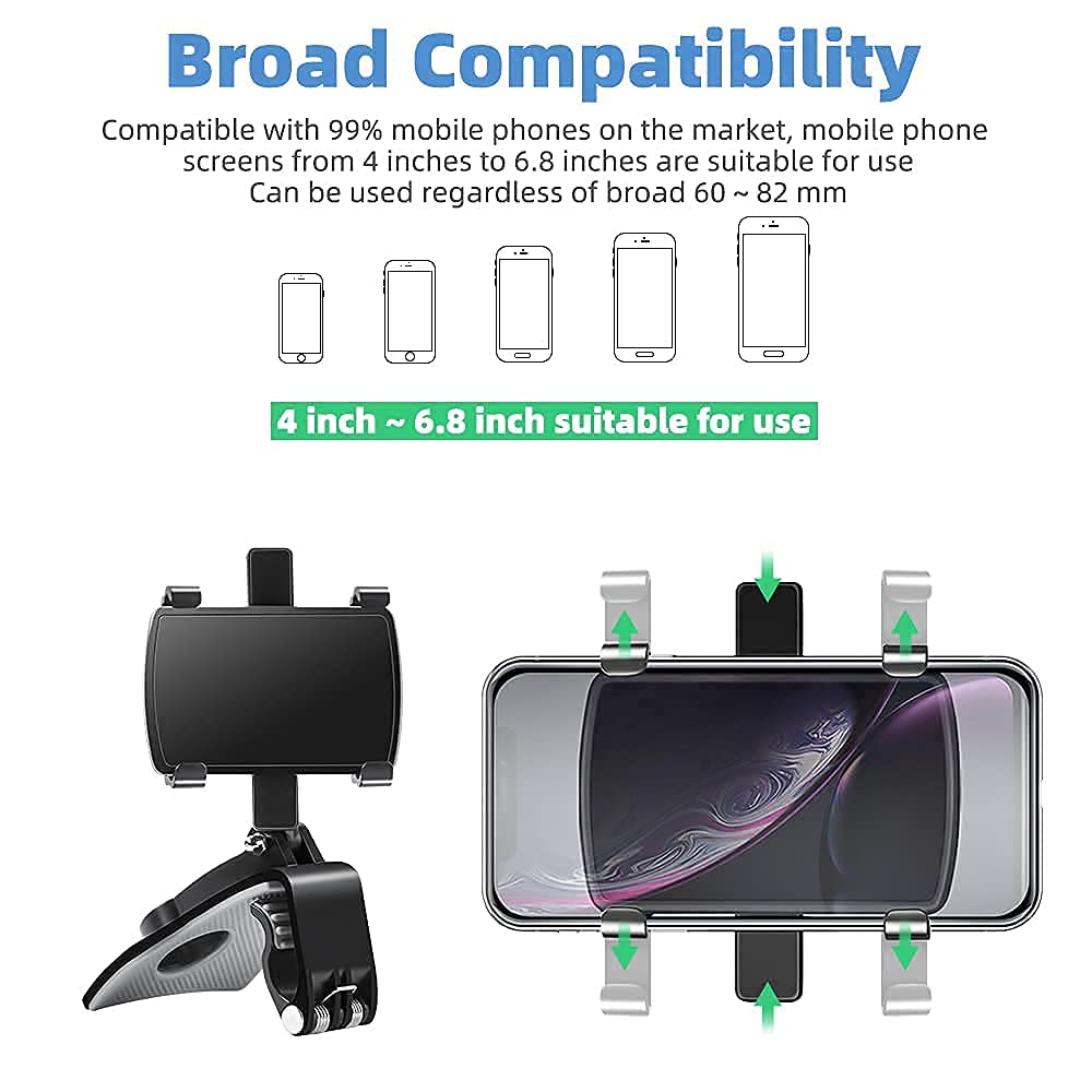 Multifunctional Car Dashboard Phone Holder 360" Rotation (Buy 1 Get 1)🤩