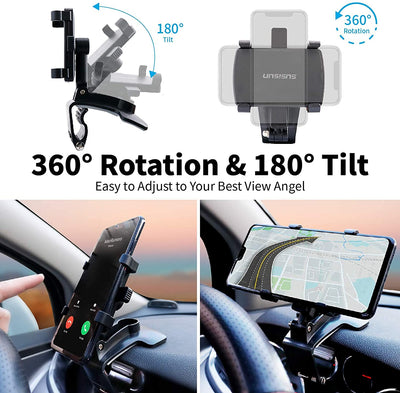 Multifunctional Car Dashboard Phone Holder 360" Rotation (Buy 1 Get 1)🤩