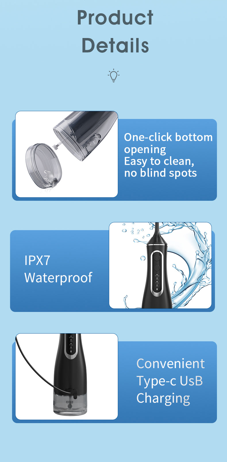 HydroPulse Pro – Jet Dentaire Portable