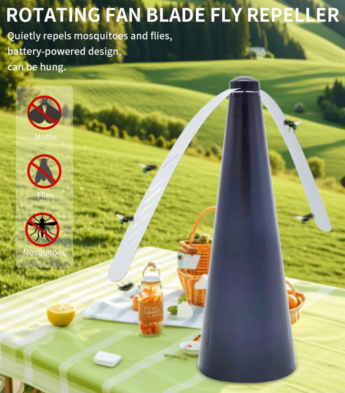 Ventilateur de Table Portable Anti-Mouches