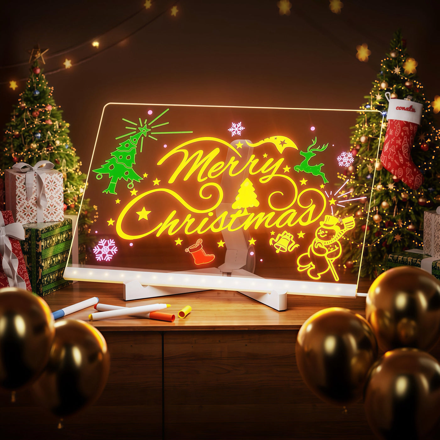 Tableau LED Lumineux pour Écriture & Dessin
