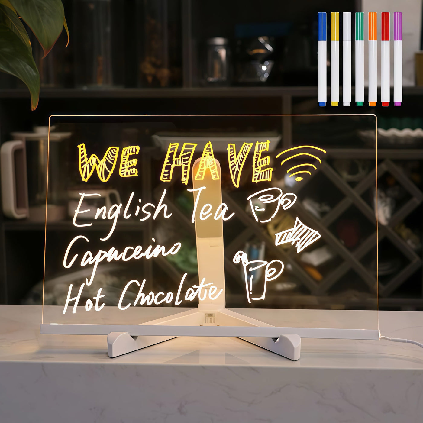 Tableau LED Lumineux pour Écriture & Dessin