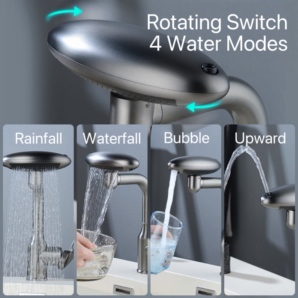 AeroSpa™ – Mitigeur 4 Modes en Acier Inoxydable