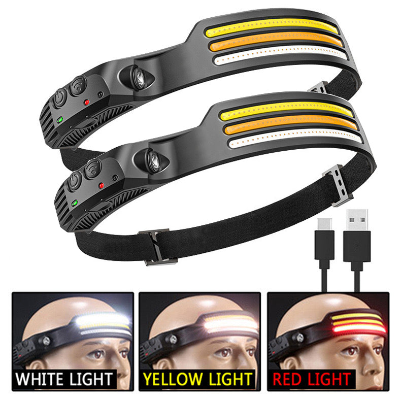 Lampe Frontale Ultra-Légère à Détection de Mouvement