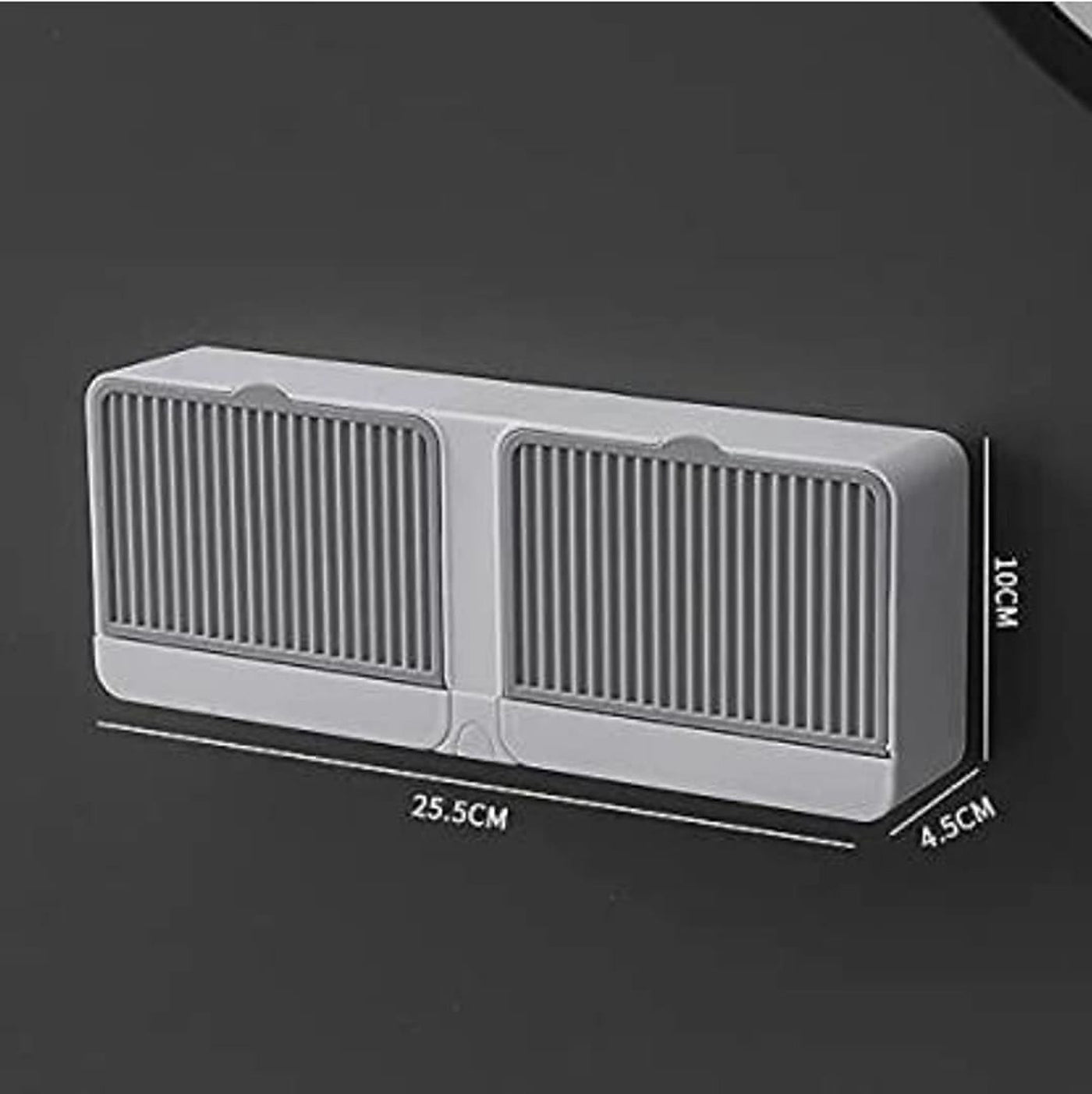 Non-Drill Wall Soap Box with Double Compartments