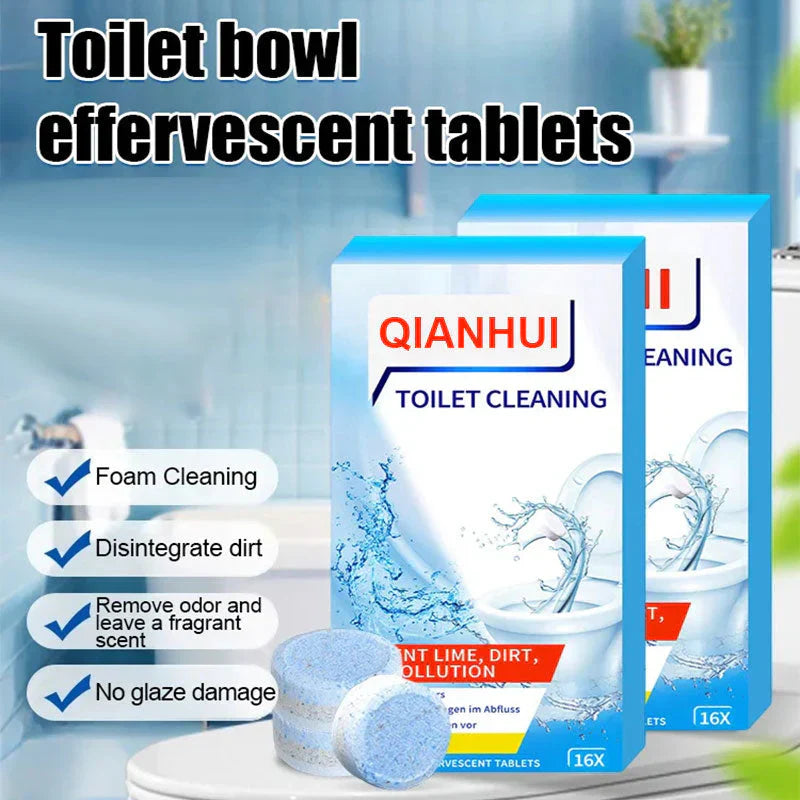 2 Tablettes Effervescentes Nettoyantes pour Toilettes